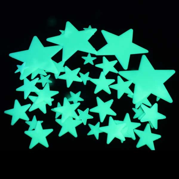 phosphorescent glowing stars